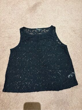 3 for $19 G21 Black crotchet Sleeveless Tank Top size small